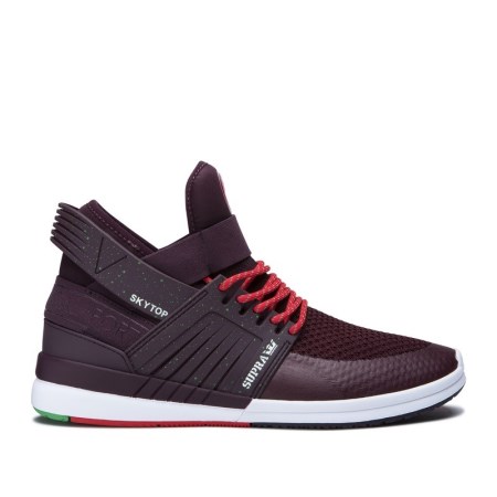 Supra Skytop V Burgunder Høye Sneakers Herre [NO-3-K106]